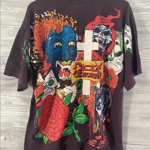 Vintage 1992 Ozzy Osbourne All Over Print Insane Extremely Rare T shirt Sz XL